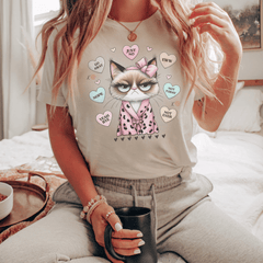 Tired Cat Vibes T-shirt – a purrfectly expressive garment that encapsulates the spectrum of your mood.