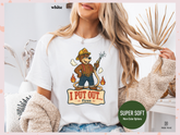 Women’s Firefighter Graphic T-Shirt – Funny “I Put Out… Fires” White Tee