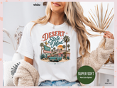 Women’s Palm Springs Graphic T-Shirt – Desert State of Mind California White Tee