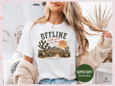 Women’s Offline Graphic T-Shirt – Joshua Tree California Vintage White Tee