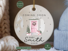 Pregnancy Announcement Ornament, Custom Pregnancy Announcement Christmas Ornament for Pregnancy Reveal Ornament Pregnancy Keepsake Gift