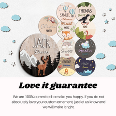 Nursery name sign, round name sign, above crib sign, greenery name sign, wood baby name sign, boy name, girl name sign, custom name sign