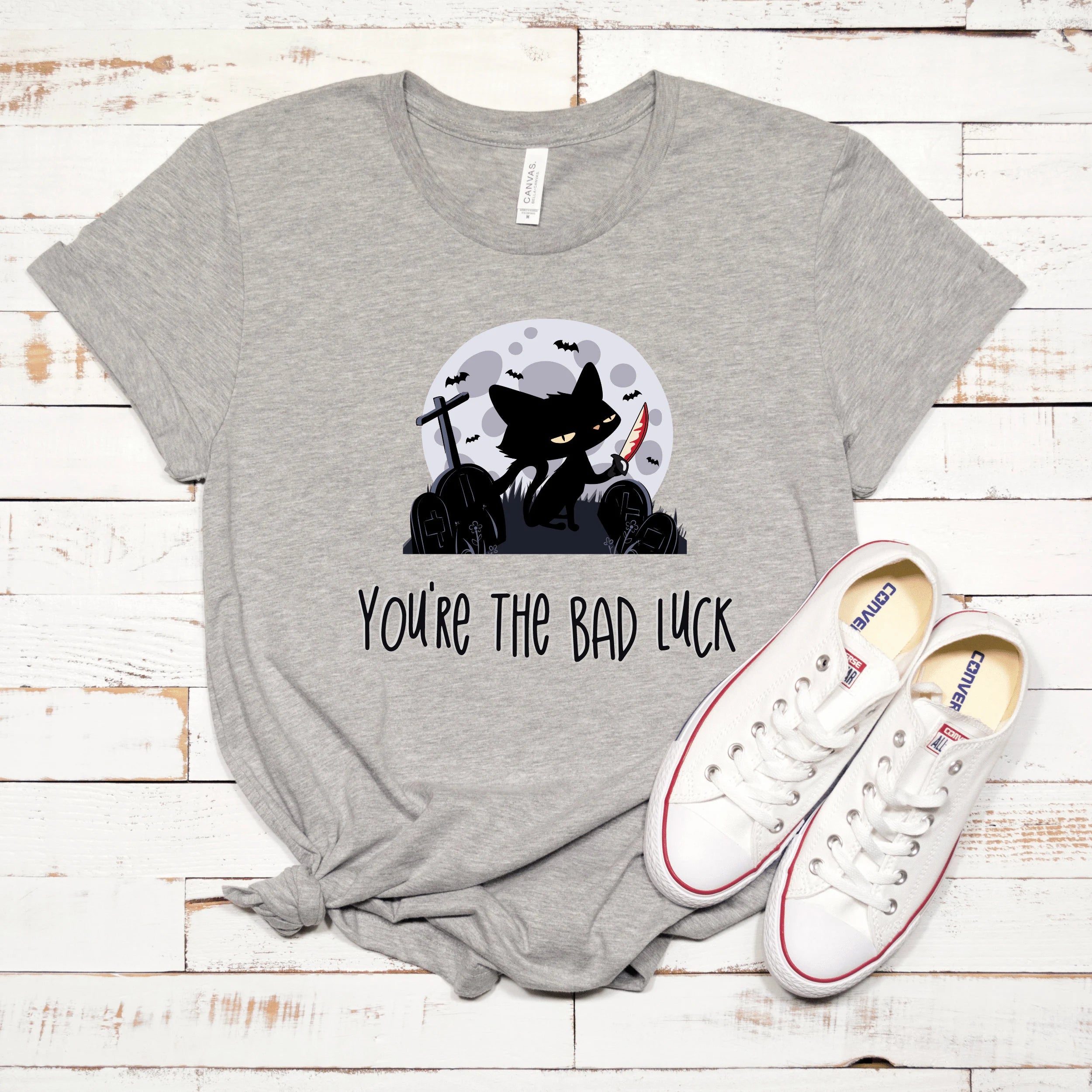 "You're the Bad Luck" Black Cat Halloween T-Shirt