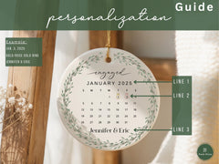 Personalized Engagement Christmas Ornament: Photo Keepsake Gift