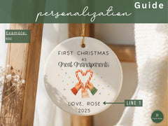 First Christmas As Great Grandparents Ornament, Personalized Grandparents Ornament, Family Keepsake, Holiday Gift