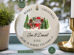 Personalized Family Ornament 2025: Camping Camper Christmas Keepsake, Custom Camping Ornament, Happy Camper Ornament, Camper Ornament