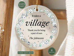 It Takes a Village Thank You Gift, Child Care Worker Nanny Gift, Thank You for Being a Part of Ours, Babysitter, Gift for Daycare Teacher