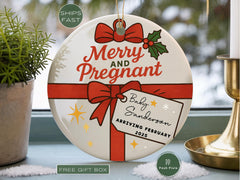 Baby Announcement Christmas Ornament: We're Expecting