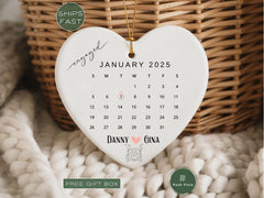 Personalized Engagement Photo Ornament: Newly Engaged Gift