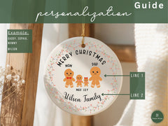 Personalized Family of 5 Ornament | Family Christmas Ornament with Names | Custom Family Keepsake | Christmas Gift for Family