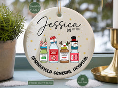 Nurse Christmas Ornament, Personalized Nurse Gifts, Custom Nurse Gifts, Nurse Keepsake, Nurse Ornament Christmas, First Christmas as Nurse