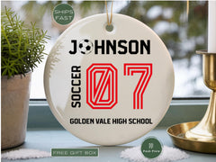Soccer Ornament, Custom Soccer Christmas Ornament Gifts for Soccer Player Ornament Soccer Team Keepsake Gifts for Soccer Team Ornaments