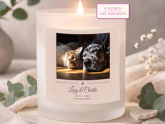Cat Sympathy Gift | Personalized Pet Memorial Candle | Cat Memorial Gift | Pet Loss Gift | Rainbow Bridge Keepsake | Custom Photo Candle