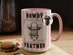 Personalized Western Pet Face Memorial Gift Mug - Custom Pet Keepsake Gift