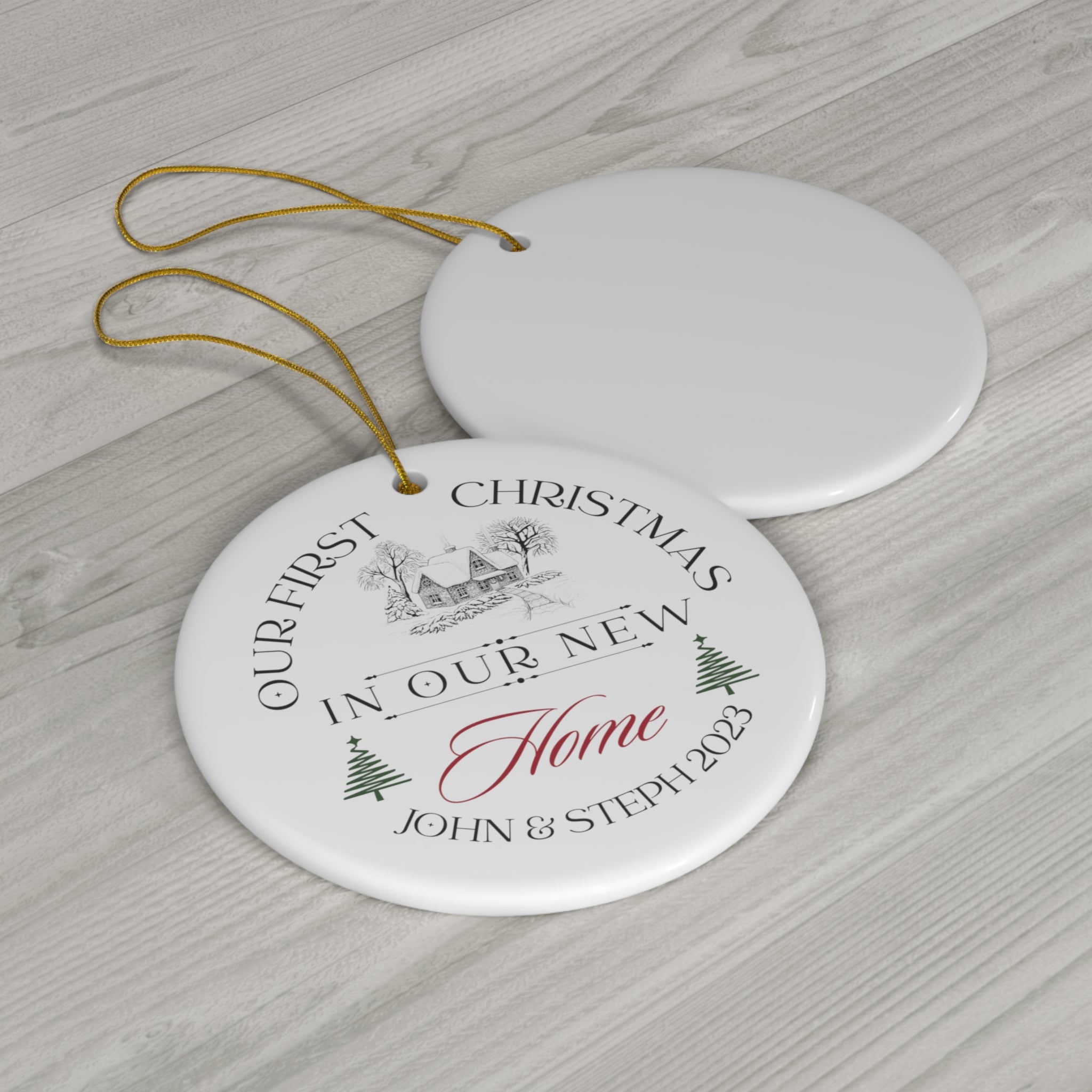 Personalized New Home Ornament - First Home Ornament, Personalized New Address Christmas Ornaments, Housewarming Gift