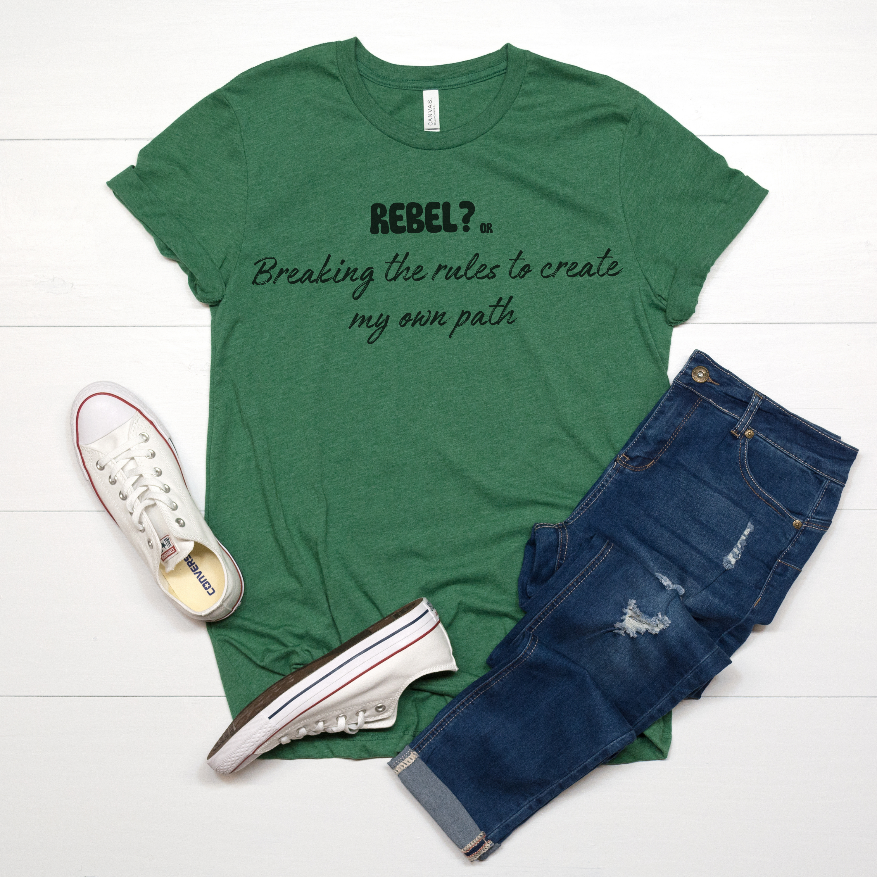 Rebel? or Breaking the rules to create my own path T-shirt.