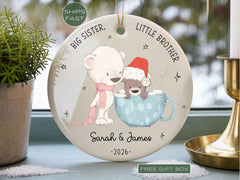 Big Sister Ornament | Personalized Big Sister Christmas Ornament | Promoted to Big Sister Gift | New Baby Announcement Keepsake