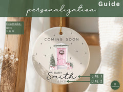 Pregnancy Announcement Ornament, Custom Pregnancy Announcement Christmas Ornament for Pregnancy Reveal Ornament Pregnancy Keepsake Gift