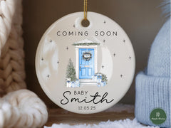 Pregnancy Announcement Ornament, Custom Pregnancy Announcement Christmas Ornament for Pregnancy Reveal Ornament Pregnancy Keepsake Gift