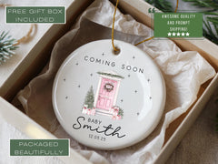 Pregnancy Announcement Ornament, Custom Pregnancy Announcement Christmas Ornament for Pregnancy Reveal Ornament Pregnancy Keepsake Gift