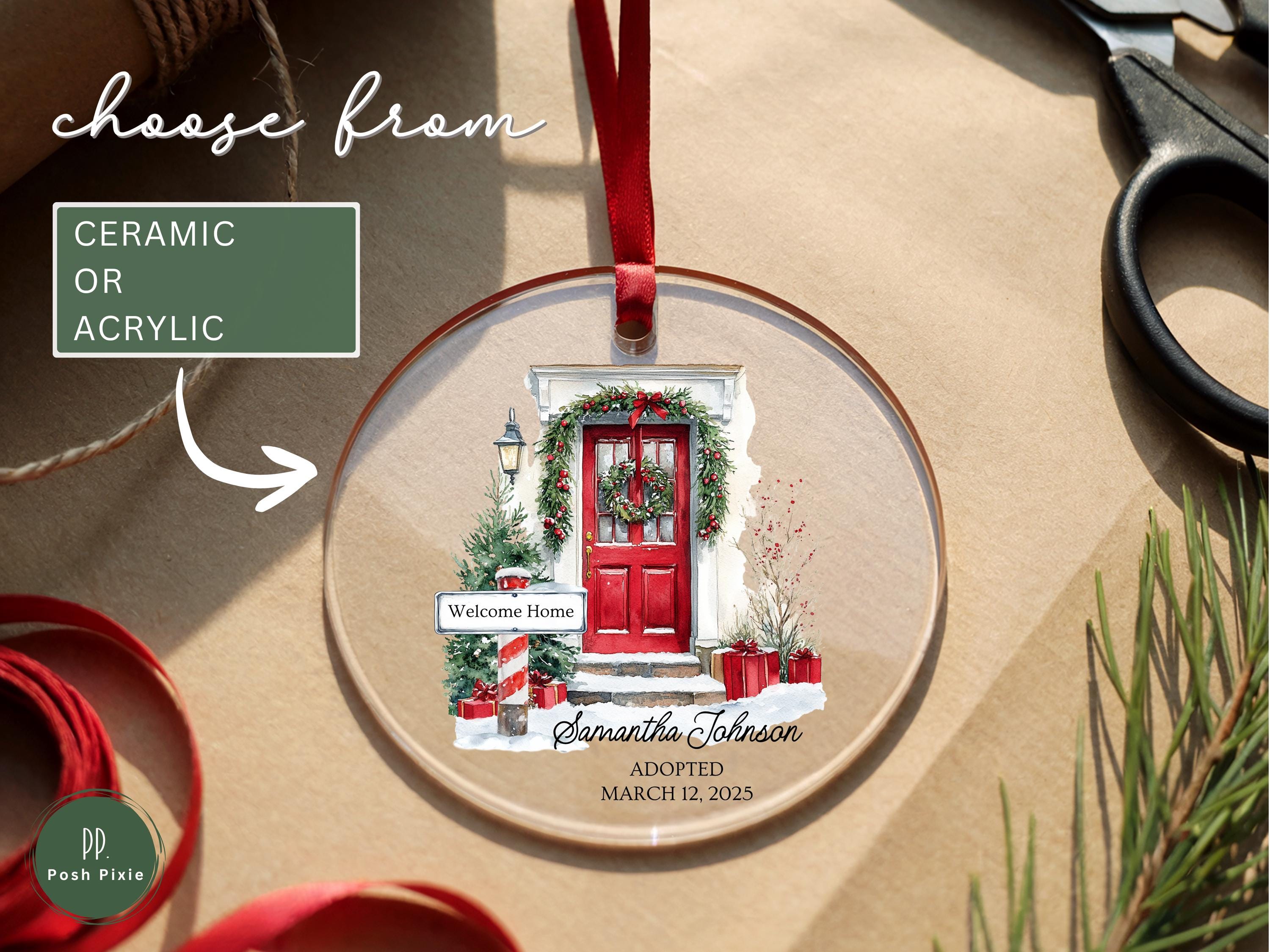 Custom Adoption Ornament, Personalized Adoption Christmas Ornament Adoption Day Keepsake Gifts for Adoption Day Gift Adoption Ornament