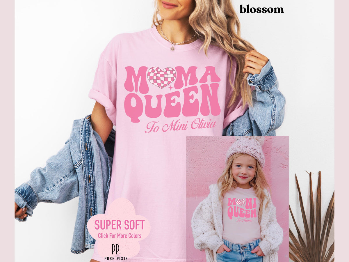 Custom Mother's Day Comfort Colors Shirt: Personalized Mom & Mini Tee