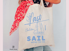 Last Sail Before The Veil Tote: Beach Bachelorette Party Gift