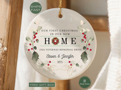 Our First Home Christmas Ornament | Personalized New Home Ornament | First Christmas in New Home Keepsake | Housewarming Gift for New owners