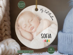 Personalized Pregnancy Announcement Ornament | Baby Coming Soon Christmas Ornament |First Christmas Expecting Keepsake |New Baby Reveal Gift