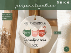 New Grandparents Ornament, Personalized Grandparents Christmas Ornament for New Grandparents First Christmas as Grandparents Keepsake Gift