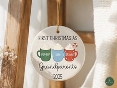 New Grandparents Ornament, Personalized Grandparents Christmas Ornament for New Grandparents First Christmas as Grandparents Keepsake Gift