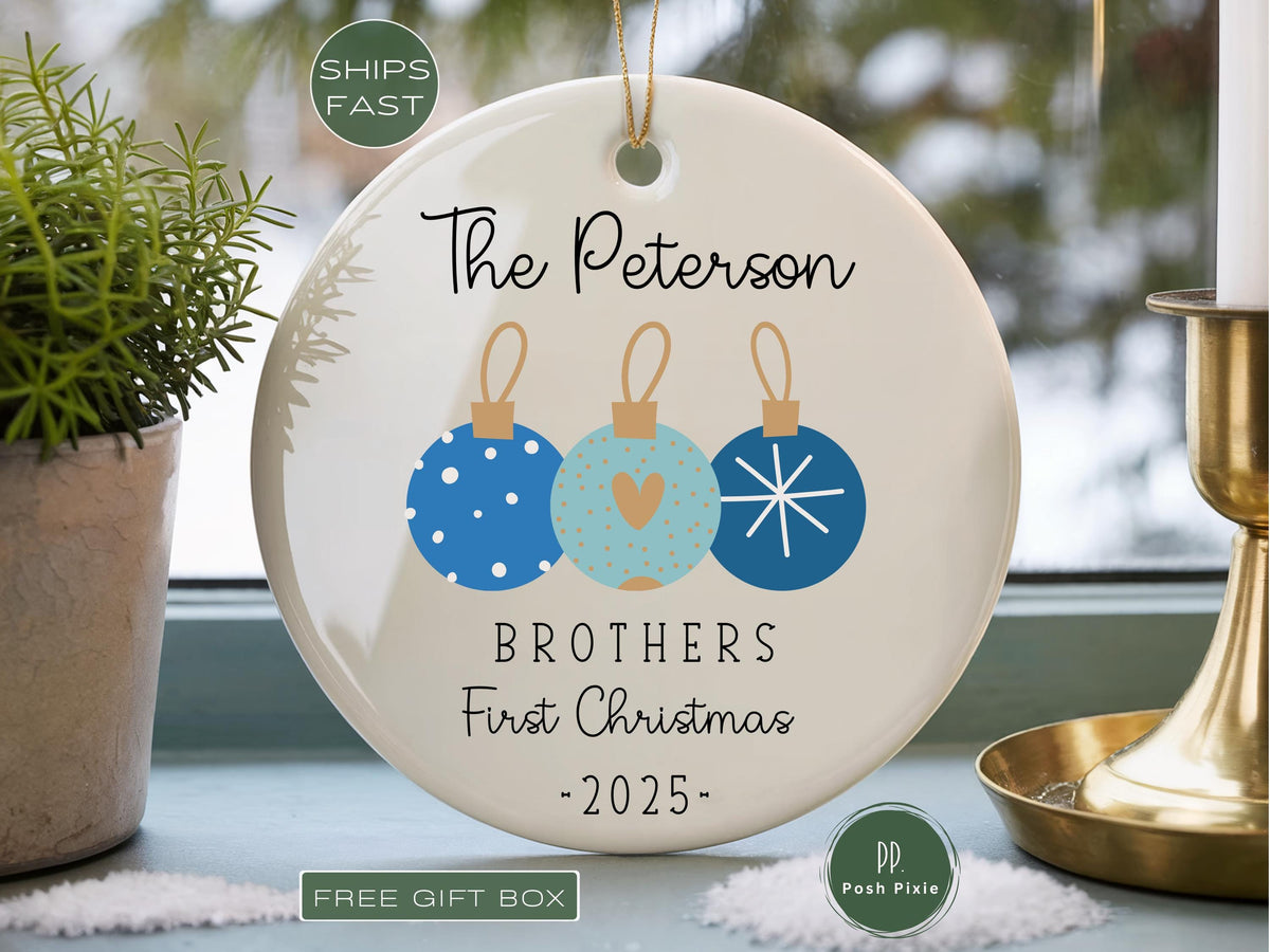 Brother Ornament | Personalized Brother Christmas Ornament | Custom Sibling Keepsake Gift | Christmas Gift for Brother