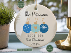 Brother Ornament | Personalized Brother Christmas Ornament | Custom Sibling Keepsake Gift | Christmas Gift for Brother