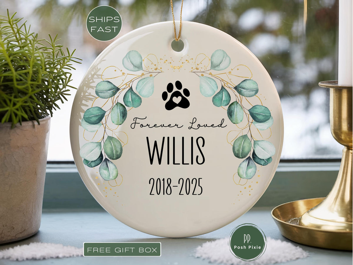 Pet Memorial Ornament | Personalized Dog Memorial Ornament | Pet Loss Sympathy Gift | Custom Christmas Memorial Keepsake