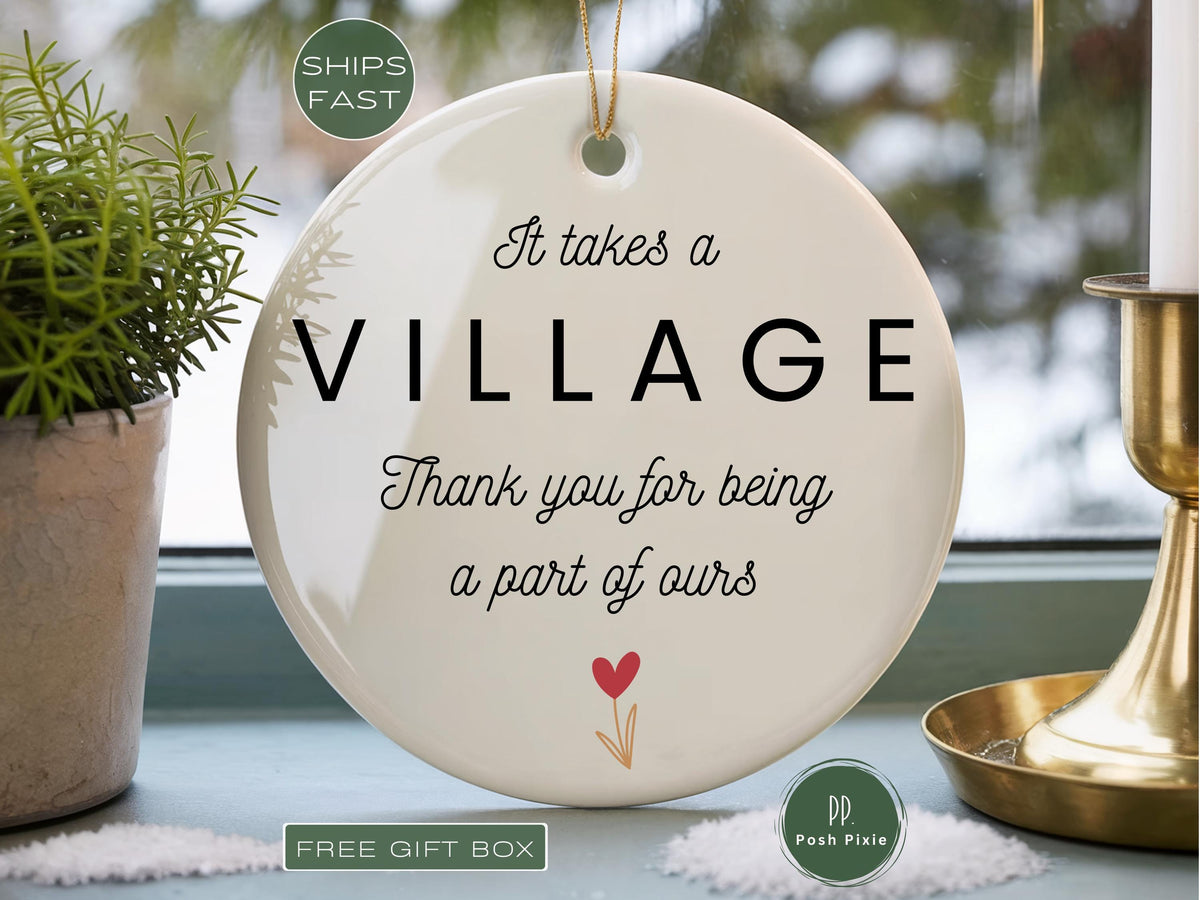 It Takes a Village, Nanny Thank You Gift, Child Care Worker Gift, Thank You for Being a Part of Ours, Babysitter, Gift for Daycare Teacher