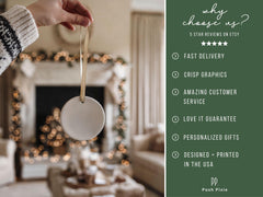 Personalized Engagement Photo Ornament: First Christmas Keepsake