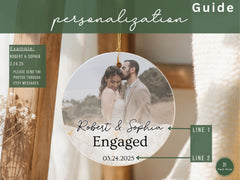 Personalized Engagement Photo Ornament: First Christmas Keepsake