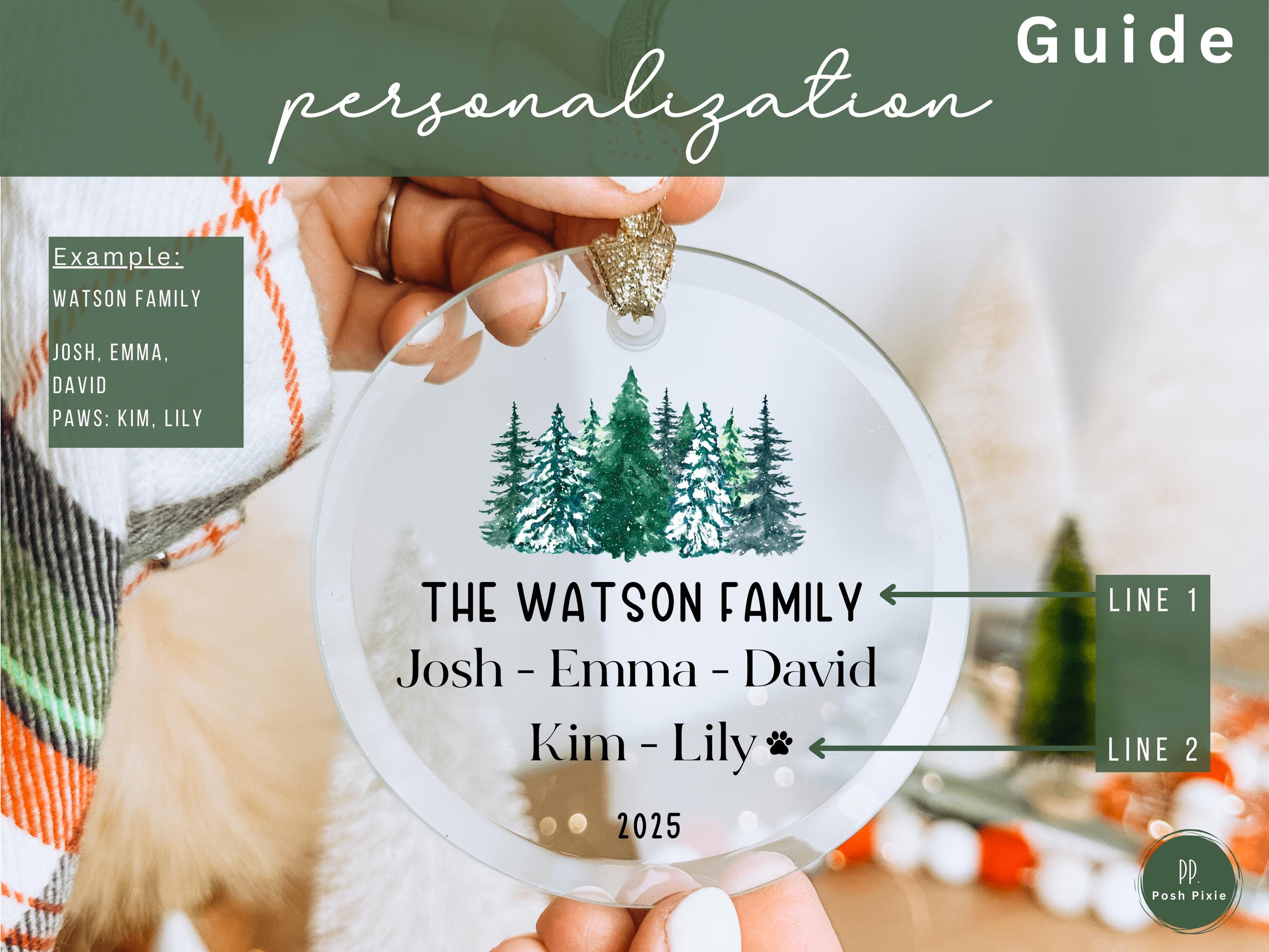 Personalized Family Christmas Ornament 2025: Custom Name Keepsake