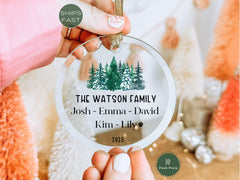 Personalized Family Christmas Ornament 2025: Custom Name Keepsake