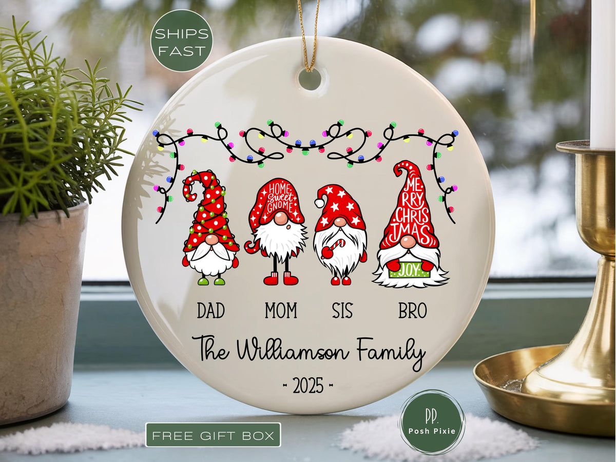 Family of Four Ornament • Personalized Family Christmas Ornament • Custom Family of 4 Keepsake • First Christmas as a Family Gift