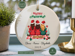Best Friend Ornament | Personalized Best Friend Christmas Ornament | Friendship Keepsake Gift | Custom BFF Christmas Ornament