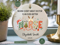 Custom Nurse Ornament, Personalized Nurse Christmas Ornament Gift for Nurse Ornament for Nursing Department Gifts Nurse Keepsake Ornament