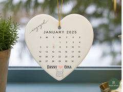 Personalized Engagement Photo Ornament: Newly Engaged Gift