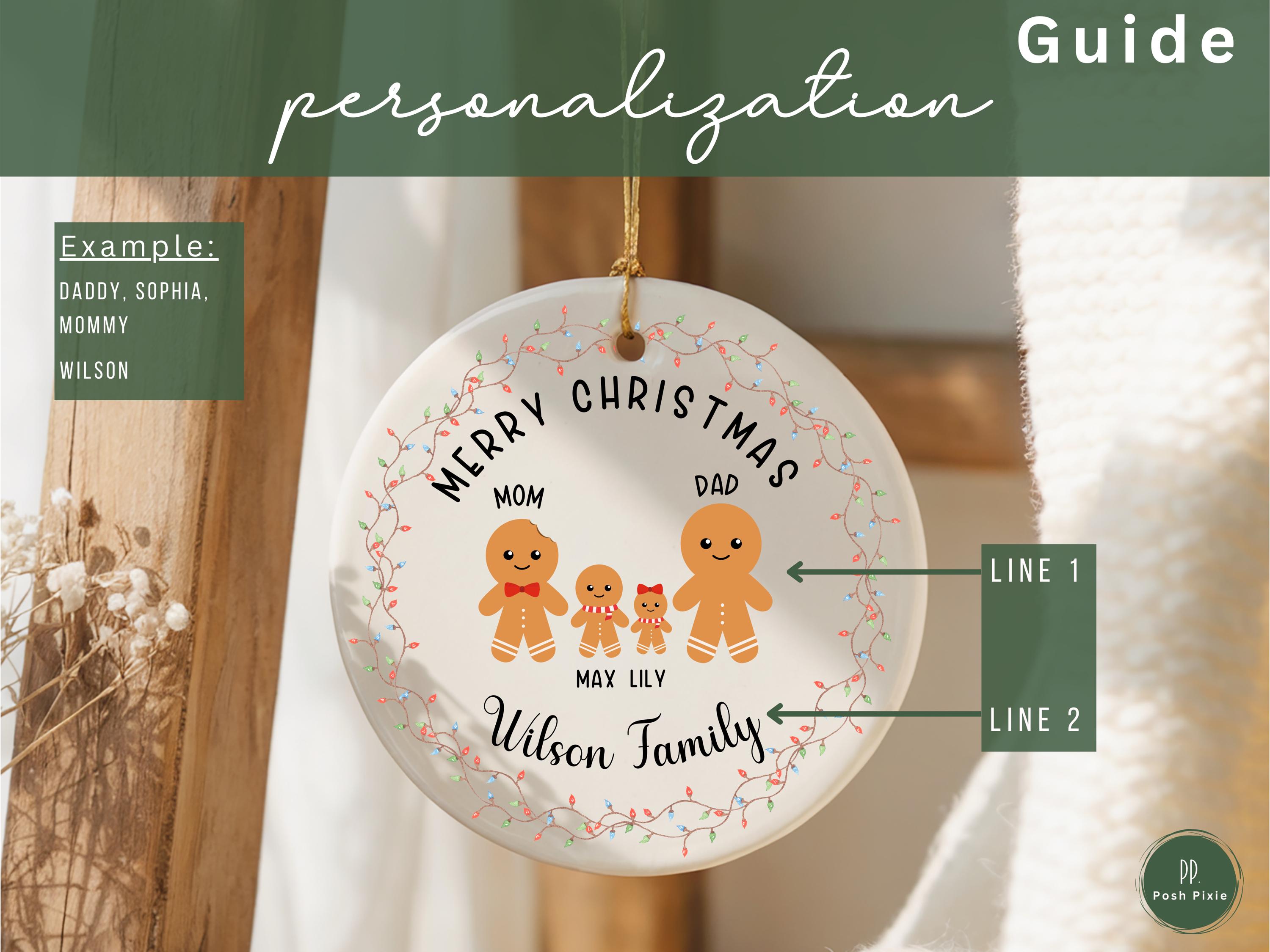 Personalized Family of 5 Ornament | Family Christmas Ornament with Names | Custom Family Keepsake | Christmas Gift for Family