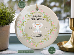 Personalized Baby’s First Christmas Ornament • Custom Baby Name Ornament 2025 • Newborn Christmas Keepsake • First Christmas Baby Gift