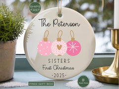 Custom Sister Ornament, Personalized Sister Christmas Ornament Gifts for Sister for Christmas Ornament Sister Ornament Sister Keepsake Gift