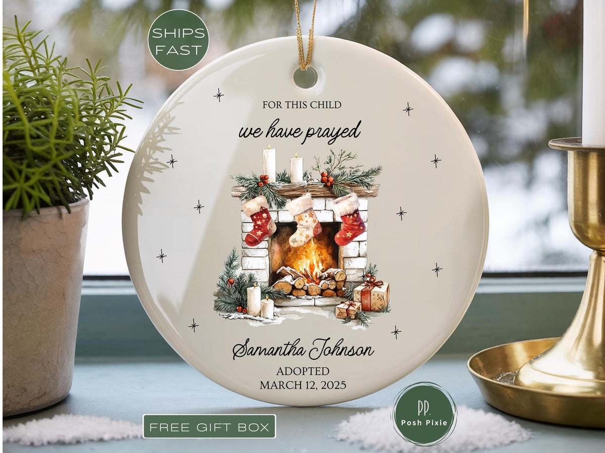 Personalized Adoption Christmas Ornament Adoption Day Keepsake Gifts for Adoption Day Gift Adoption Ornament, Custom Adoption Ornament