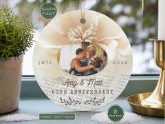 50th Anniversary Ornament, Custom 50th Anniversary Ornament Personalized 50th Wedding Anniversary Keepsake Gift for 50th Wedding Anniversary