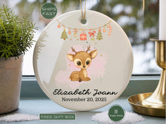 Baby’s First Christmas Ornament 2025 • Personalized Baby Ornament with Name • Custom Newborn Christmas Keepsake • New Baby Gift