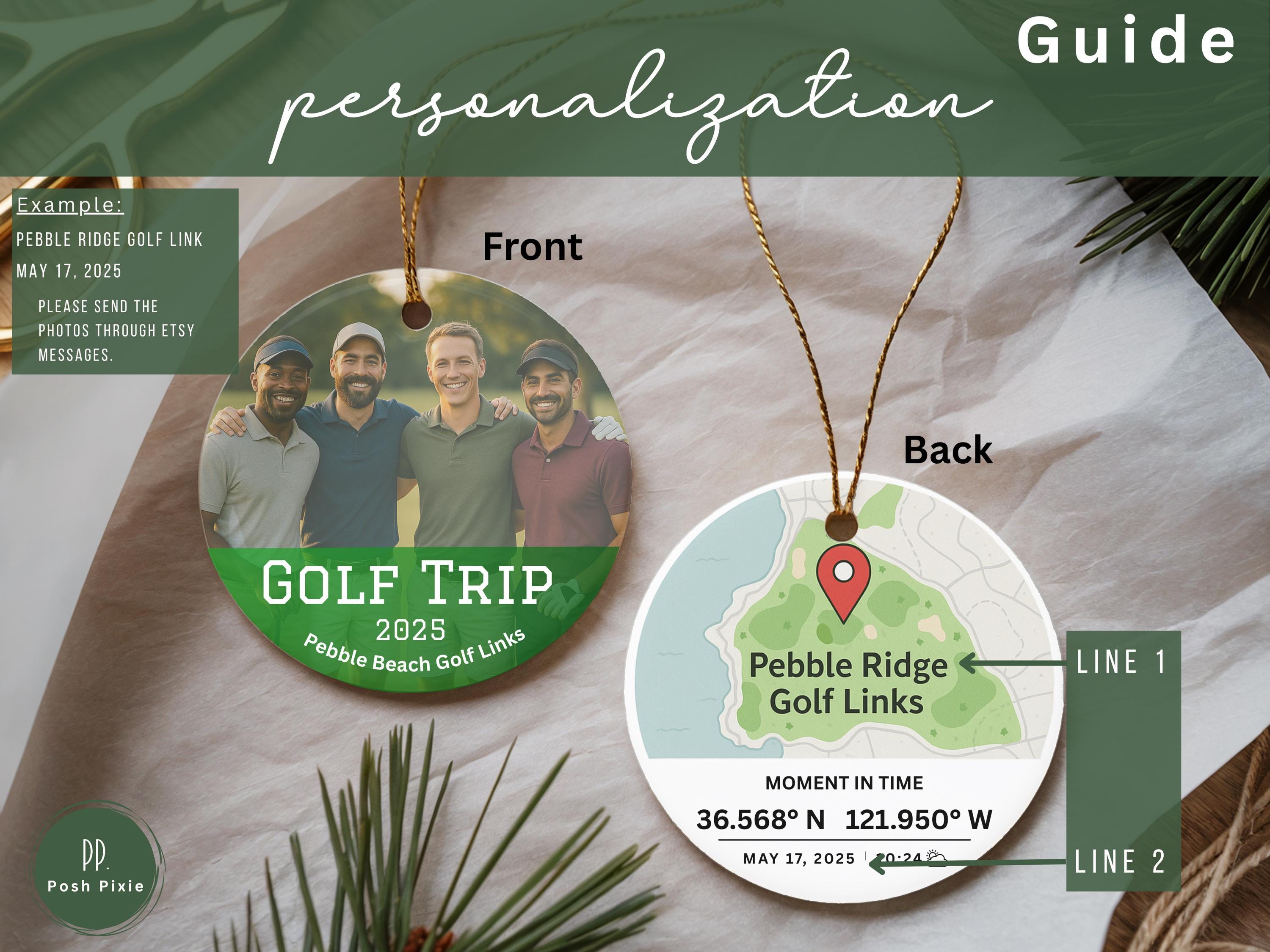 Custom Golf Trip Ornament, Gifts for Golf Trip Keepsake for Golf Friends Christmas Ornament Golf Trip Gift